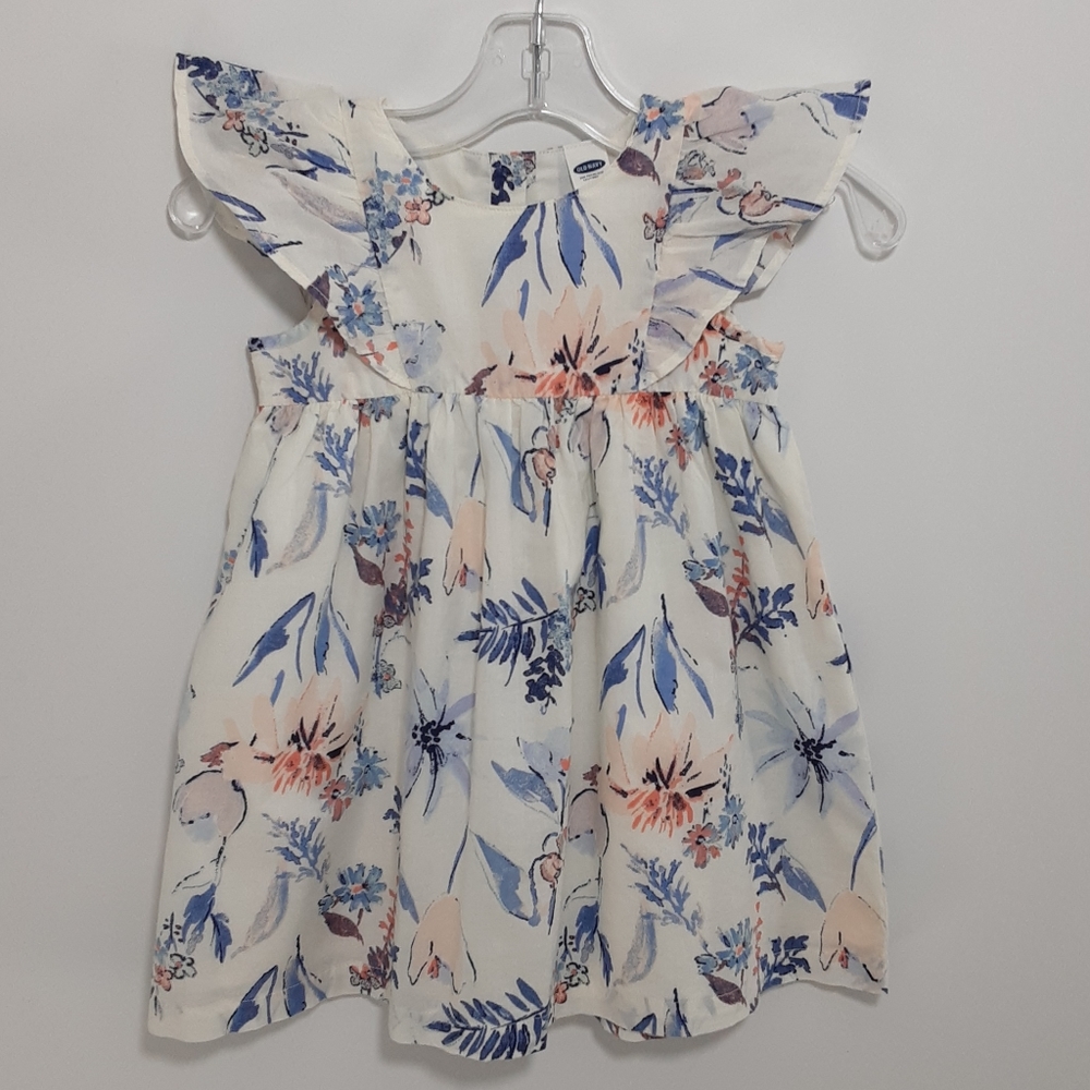 Old Navy floral baby girl cotton dress lined